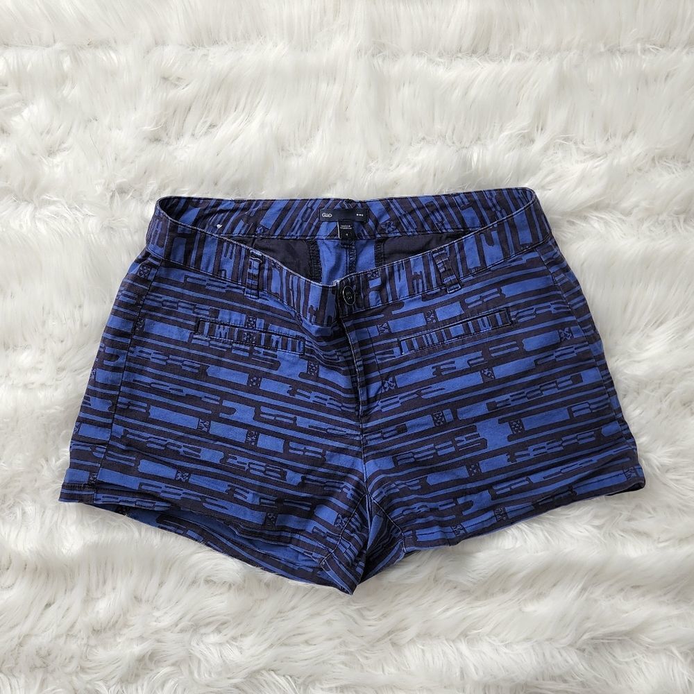 GAP WOMEN'S LOW RISE  SHORTS POCKETS SIZE 4 BLUE AND BLACK